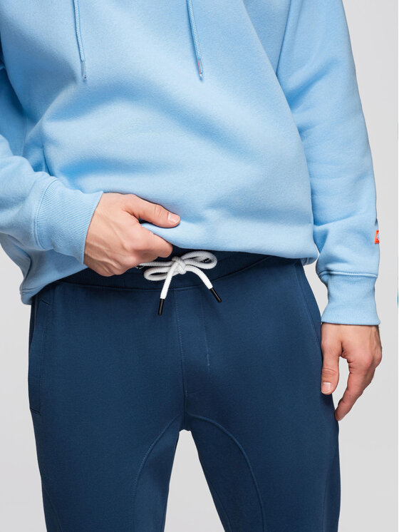 Ombre Ombre Spodnie dresowe OM-PABS-0305 Granatowy Regular Fit
