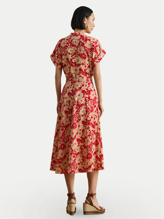 LAUREN RALPH LAUREN LAUREN RALPH LAUREN Rochie tip cămașă 200P08692001 Roșu Regular Fit