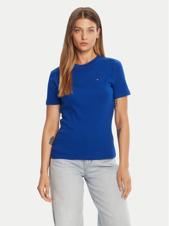 Tommy Hilfiger Tommy Hilfiger T-shirt New Cody WW0WW40587 Plava Slim Fit