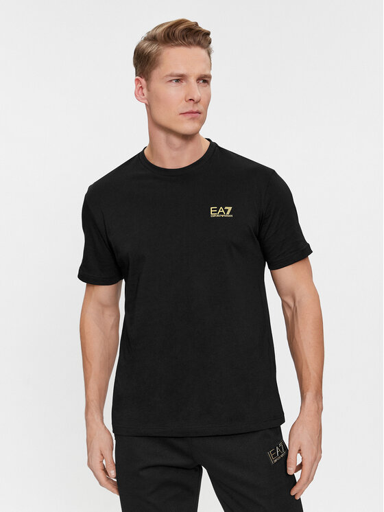 EA7 Emporio Armani Tričko 8NPT18 PJ02Z 0208 Čierna Regular Fit