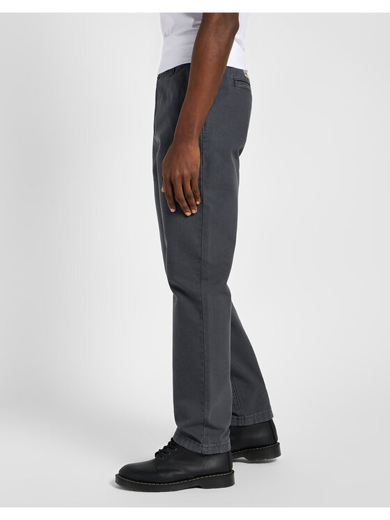 Lee Lee Spodnie materiałowe RELAXED WORKWEAR CHINO Szary Regular Fit