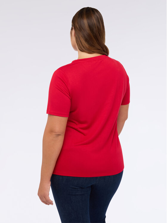 Fiorella Rubino Fiorella Rubino T-Shirt G01XL008831N016 Czerwony Boxy Fit