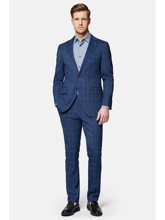 Lancerto Lancerto Garnitur Ramalio GA073124000006 Granatowy Slim Fit