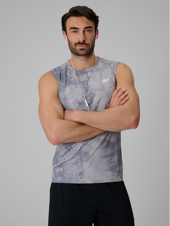 4F 4F Koszulka techniczna NO LIMITS Szary Regular Fit