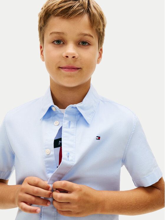 Tommy Hilfiger Tommy Hilfiger Cămașă Essential KB0KB09554 D Albastru deschis Regular Fit