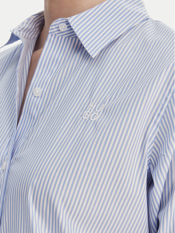 HUGO HUGO Marškiniai Essentia 50552601 Šviesiai mėlyna Regular Fit