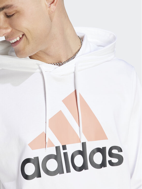 adidas adidas Bluza Essentials Logo IJ8573 Biały Regular Fit