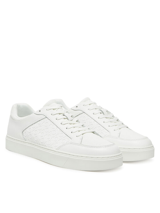 Calvin Klein Calvin Klein Sneakersy Clean Cup Low Laceup Mono HM0HM01899 Biały