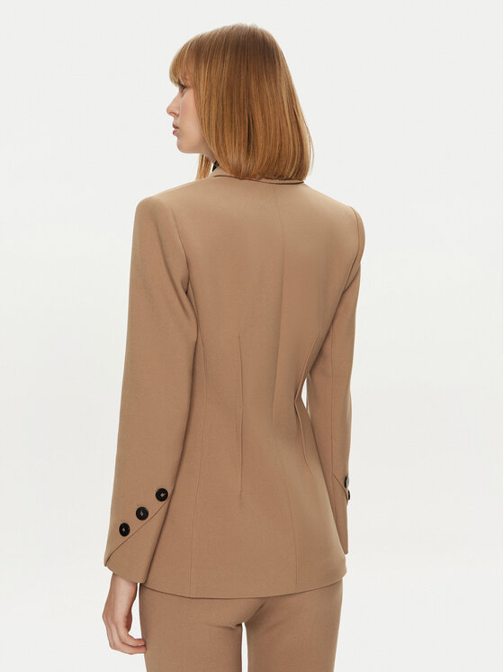 Simona Corsellini Simona Corsellini Sakko A24CPGI017 Beige Regular Fit