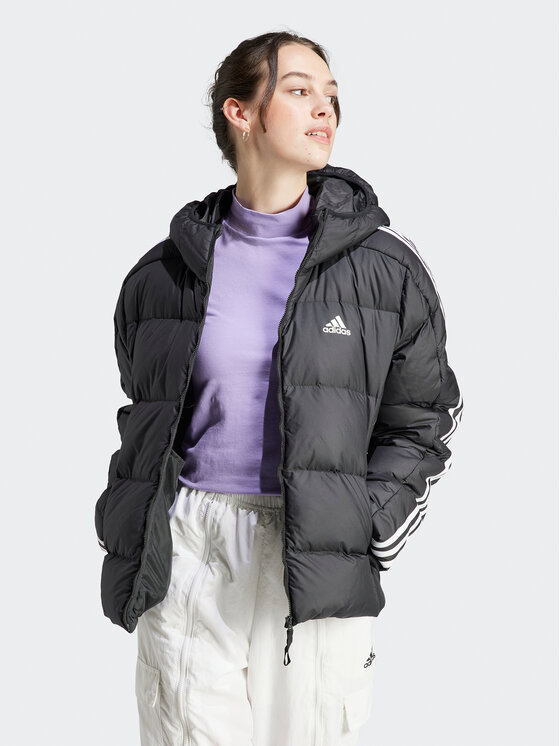adidas adidas Geacă din puf Essentials 3-Stripes Mid Down HZ8483 Negru Regular Fit