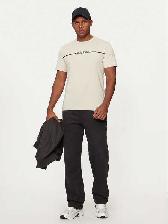 Calvin Klein Calvin Klein Marškinėliai K10K113802 Smėlio Regular Fit