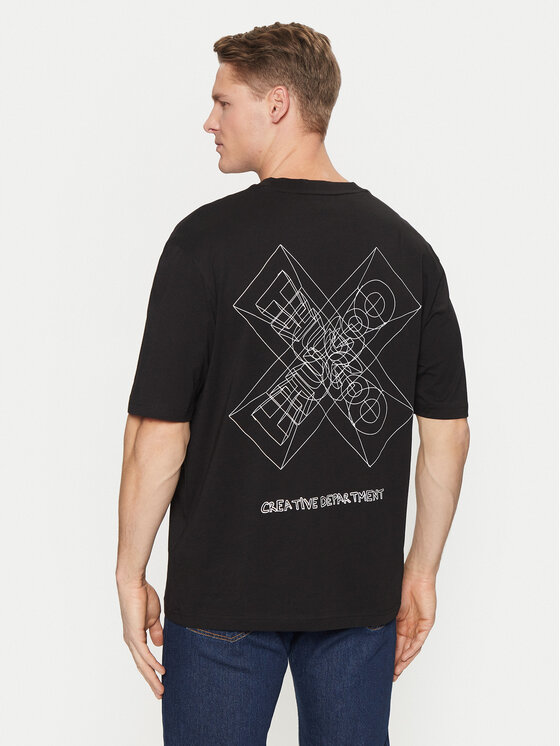 HUGO HUGO T-Shirt Nufrancos 50532095 Czarny Regular Fit