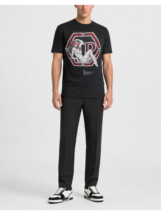 PHILIPP PLEIN PHILIPP PLEIN T-Shirt 31683 Černá Regular Fit