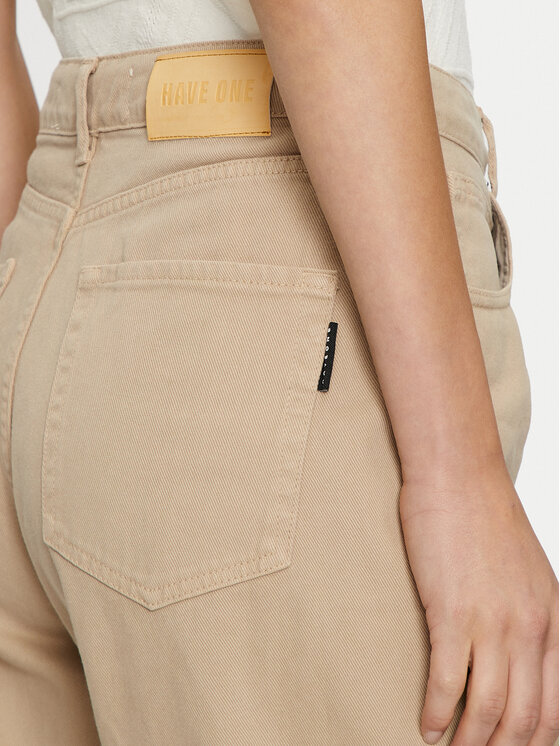 Haveone Haveone Džinsai PFA-M110 Smėlio Mom Fit