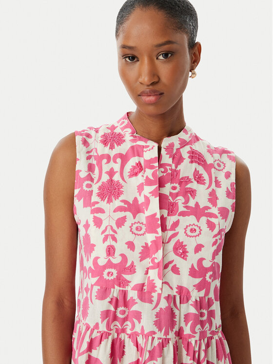 LOLA CASADEMUNT LOLA CASADEMUNT Sukienka letnia LS2616040 Różowy jasny Regular Fit