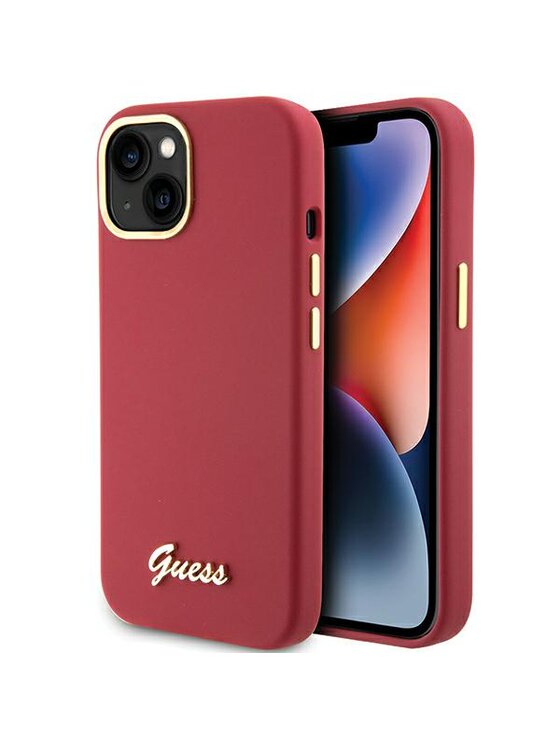 Guess Guess Etui na telefon iPhone 15 Czerwony