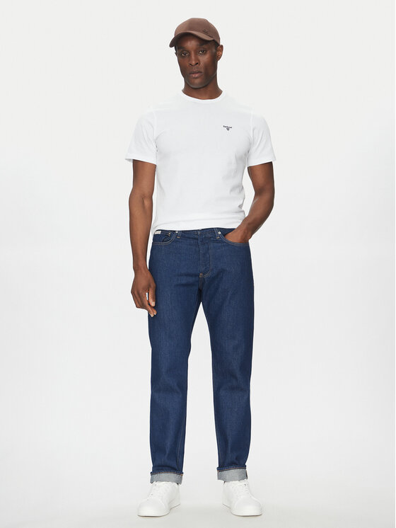 Barbour Barbour T-Shirt Essential Sports MTS0331WH11 Biały Tailored Fit