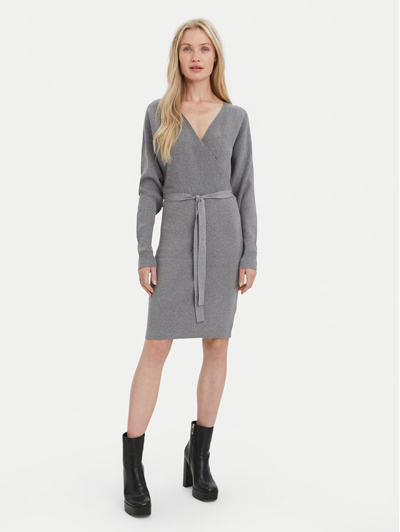 Vero Moda Vero Moda Pletena obleka 10269251 Siva Regular Fit
