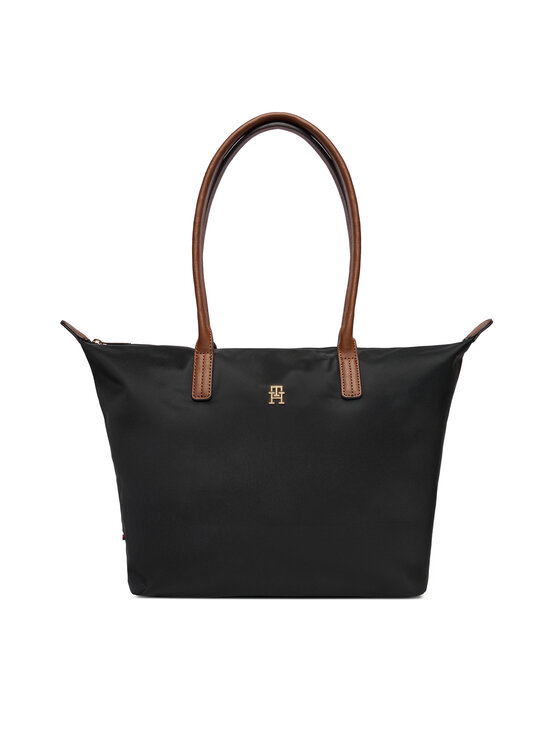 Tommy Hilfiger Tommy Hilfiger Ročna torba Popette Tote AW0AW17711 Črna