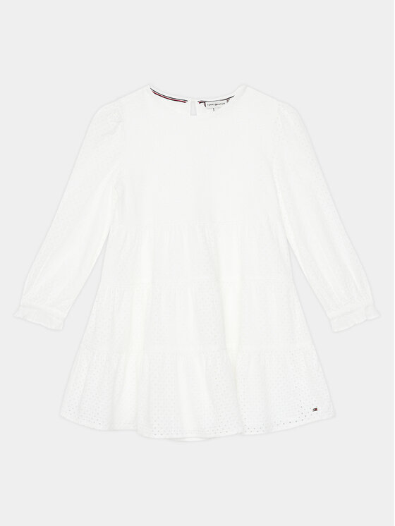 Tommy Hilfiger Tommy Hilfiger Hétköznapi ruha Anglaise KG0KG07779 D Fehér Regular Fit