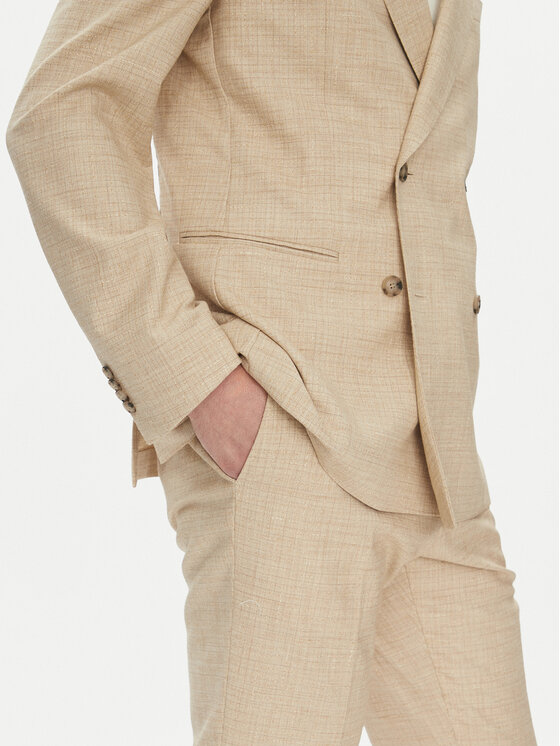 BOSS BOSS Costum C-Huge-2Pcs-Db-252 50540783 Écru Slim Fit