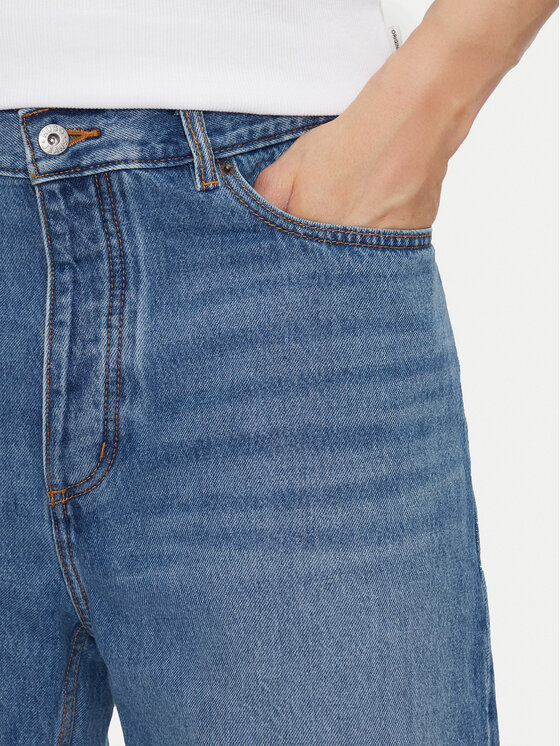 HUGO HUGO Pantaloni scurți de blugi Skate 50539816 Albastru Straight Fit