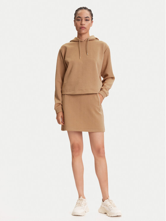 Guess Guess Mini sukně V5YD03 KBSL2 Hnědá Regular Fit