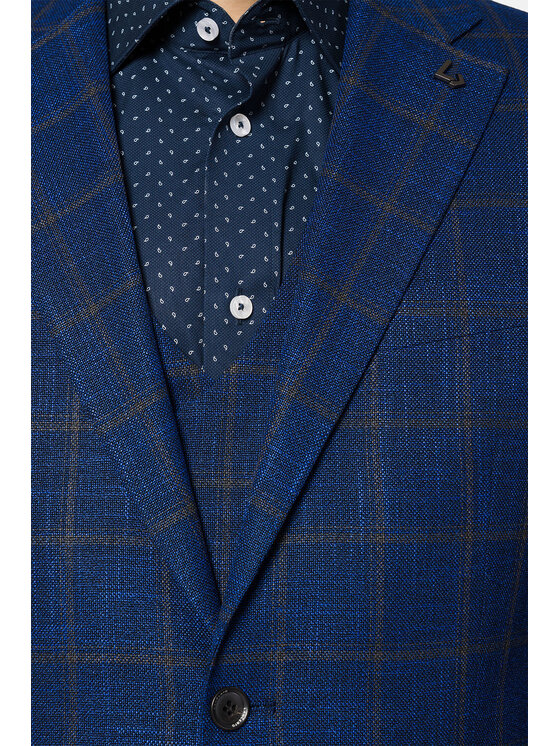 Lancerto Lancerto Marynarka MA073222000001 Granatowy Slim Fit