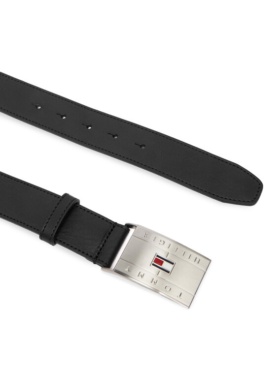 Tommy Hilfiger Tommy Hilfiger Vöö Th Flag Plaque Belt AM0AM14322 Must