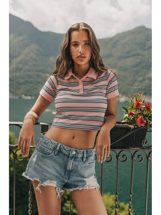 Guess Guess Szorty materiałowe 183692 Niebieski Short Fit