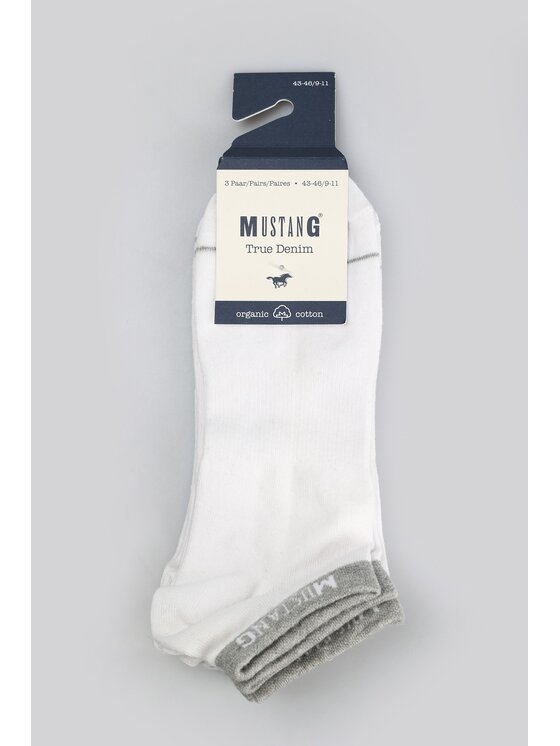 Mustang Mustang Calzini corti 3 PACK SOCKS Bianco