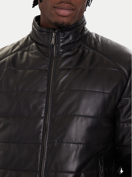 JOOP! JOOP! Ādas jaka 262001980000867 Melns Regular Fit