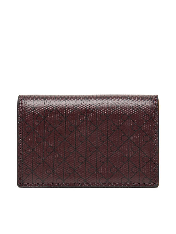 Calvin Klein Calvin Klein Малък дамски портфейл Emblem Aop Accordion Cardcase LV04F1083G Бордо