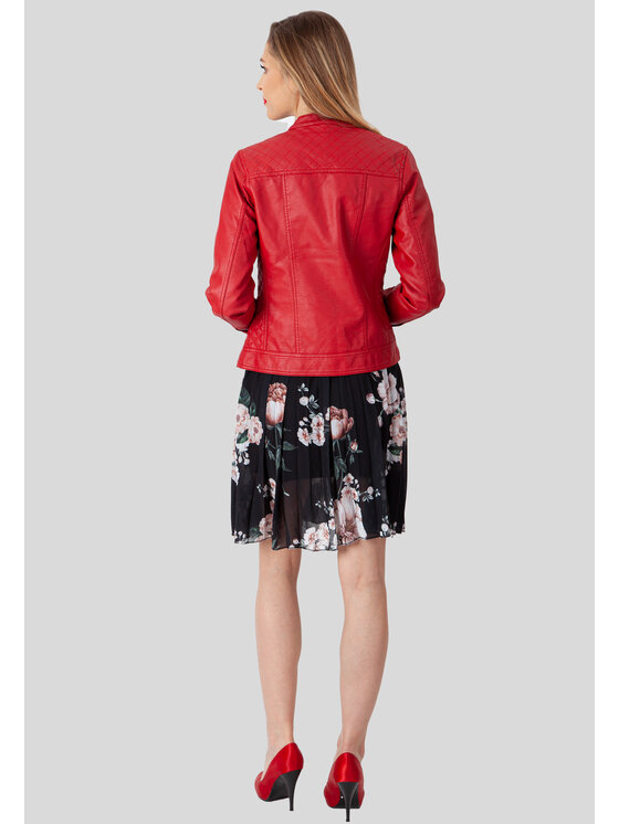 Perso Perso Dámska bunda BLE910002F Červená Regular Fit