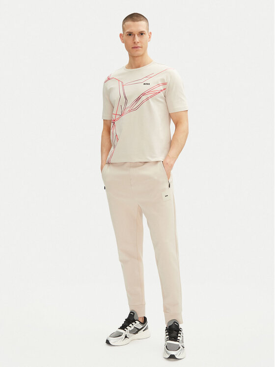BOSS BOSS Spodnji del trenirke Hadiko 50537198 Bež Regular Fit