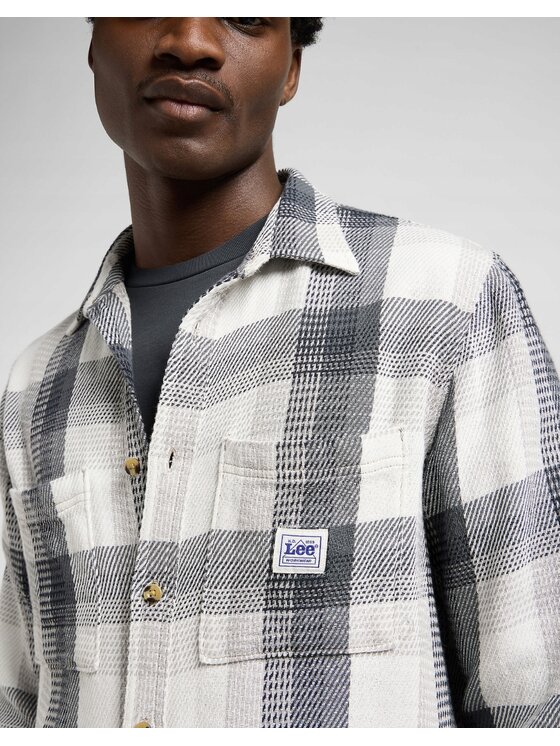 Lee Lee Koszula Workwear Shirt 2.0 Biały Relaxed Fit