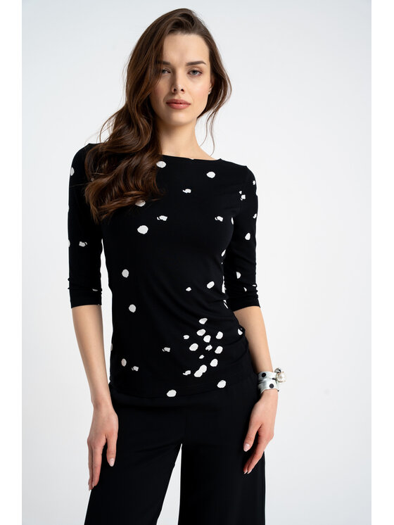 CLICK CLICK Μπλουζάκι 10-6873 Μαύρο Fitted Fit