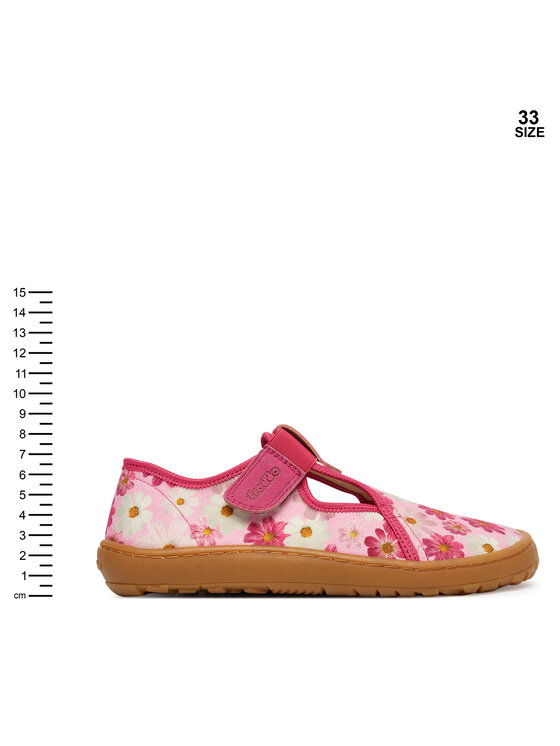 Froddo Froddo Bačkory Barefoot Canvas T-Bar G1700439-4 D Růžová