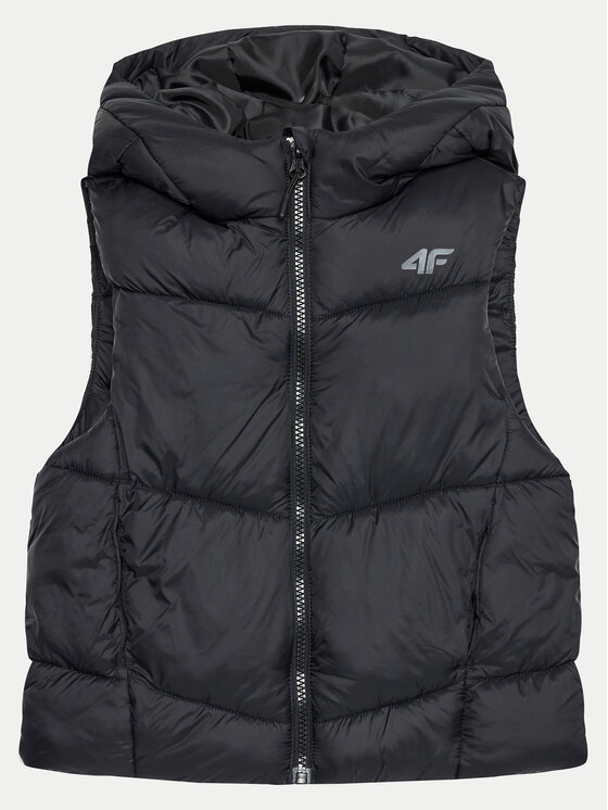 4F Gilet 4FJWAW24TVJAF129 Nero Regular Fit, taglia : 128