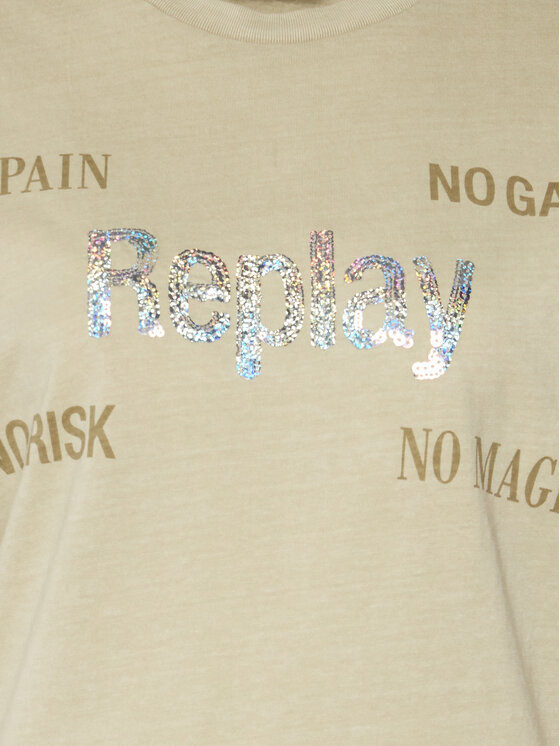 REPLAY Replay T-särk W3072A.000.22658M Beež Regular Fit