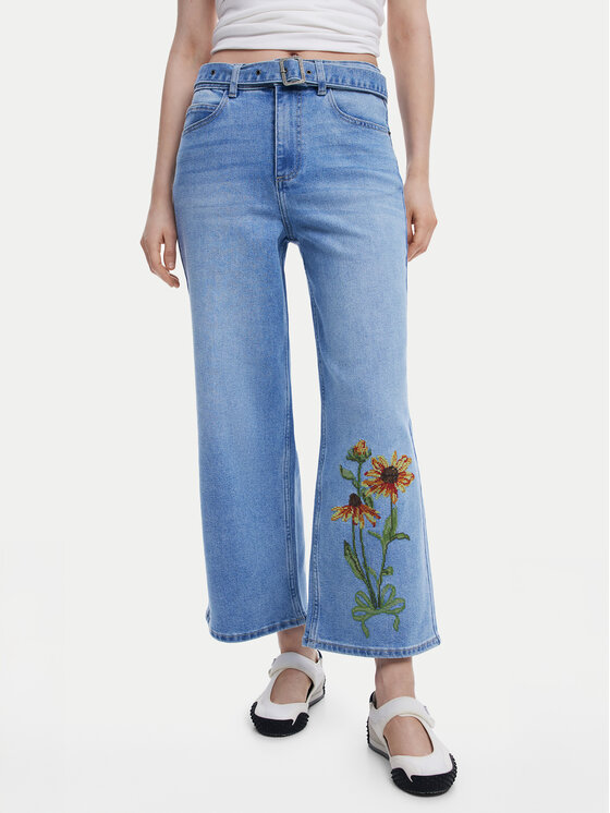 Desigual Desigual Jeansy Ohio 25SWDD14 Modrá Straight Fit