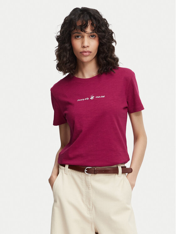 Beverly Hills Polo Club Tricou P-SS26W-TS6510 Vișiniu Regular Fit