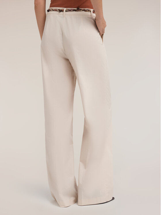 Motivi Motivi Pantaloni di tessuto P05SQ104894N002 Crema Over Fit
