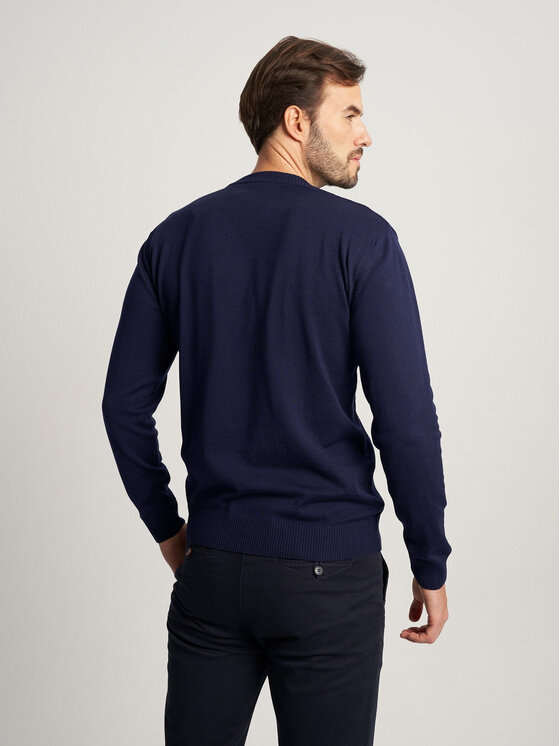 Willsoor Willsoor Sweter 71877 Granatowy Regular Fit