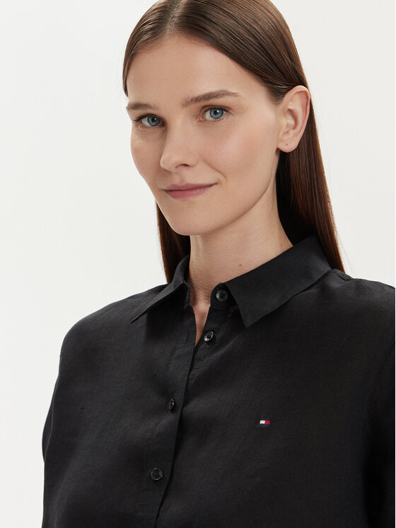 Tommy Hilfiger Tommy Hilfiger Πουκάμισο WW0WW42037 Μαύρο Relaxed Fit