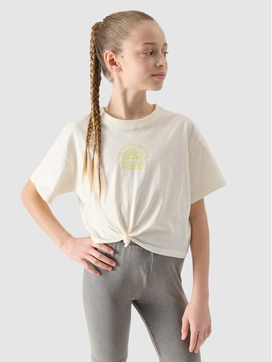 4F 4F T-shirt 4FJWSS25TTSHF1872-11S Bianco Regular Fit