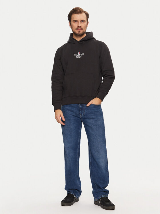 Tommy Hilfiger Tommy Hilfiger Bluza MW0MW39050 Czarny Regular Fit