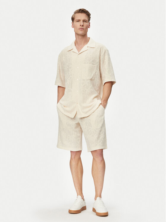 Guess Guess Hemd F6GP05 KG362 Creme Regular Fit