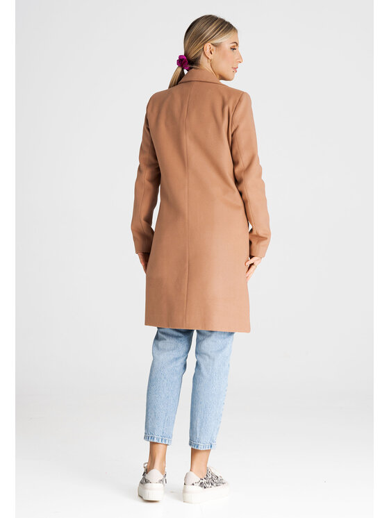 FIGL FIGL Παλτό M989 Μπεζ Regular Fit
