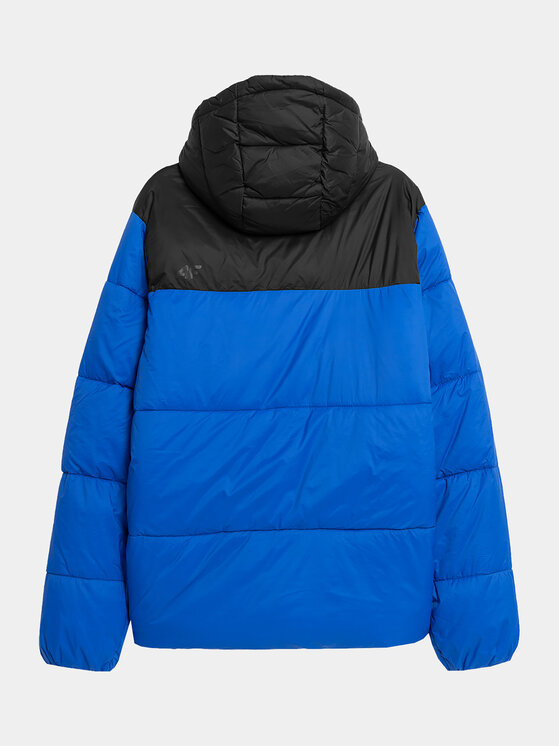 4F 4F Μπουφάν χειμωνιάτικο 4FAW23TDJAM243 Μπλε Regular Fit